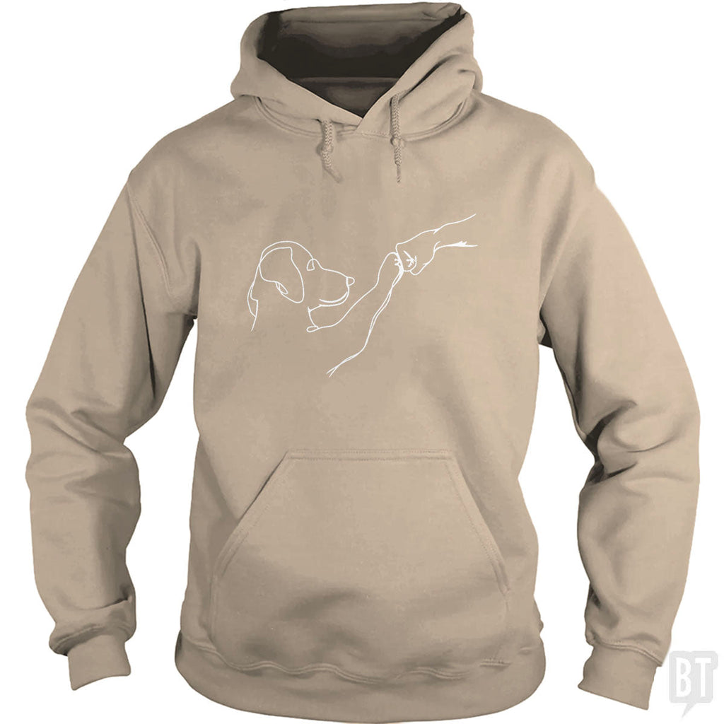Dog and Human Fist Bump Hoodie