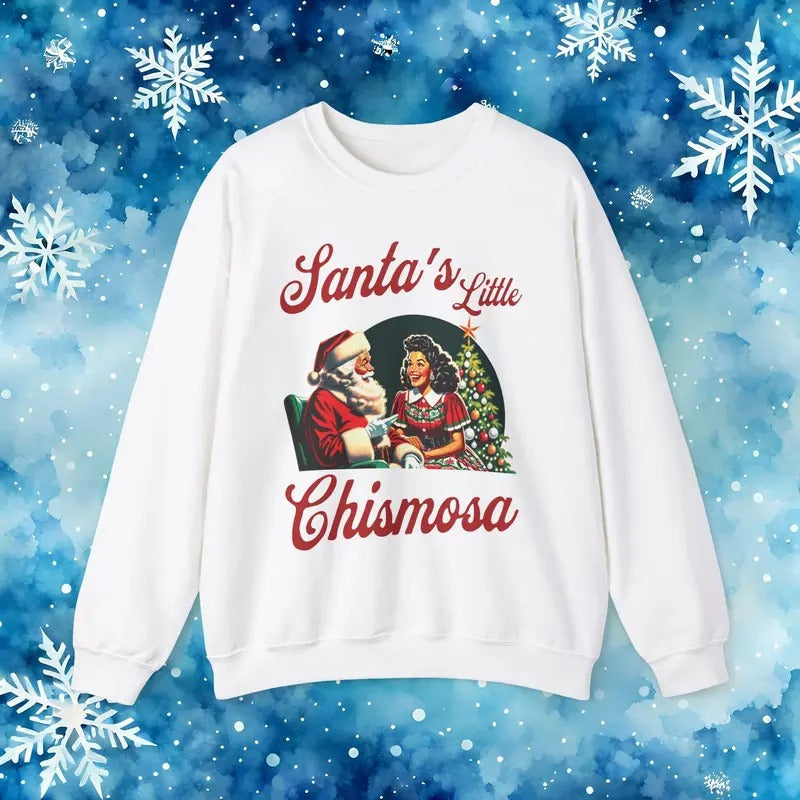 Santa'S Little Chismosa Funny Gossip Lovers T-Shirts