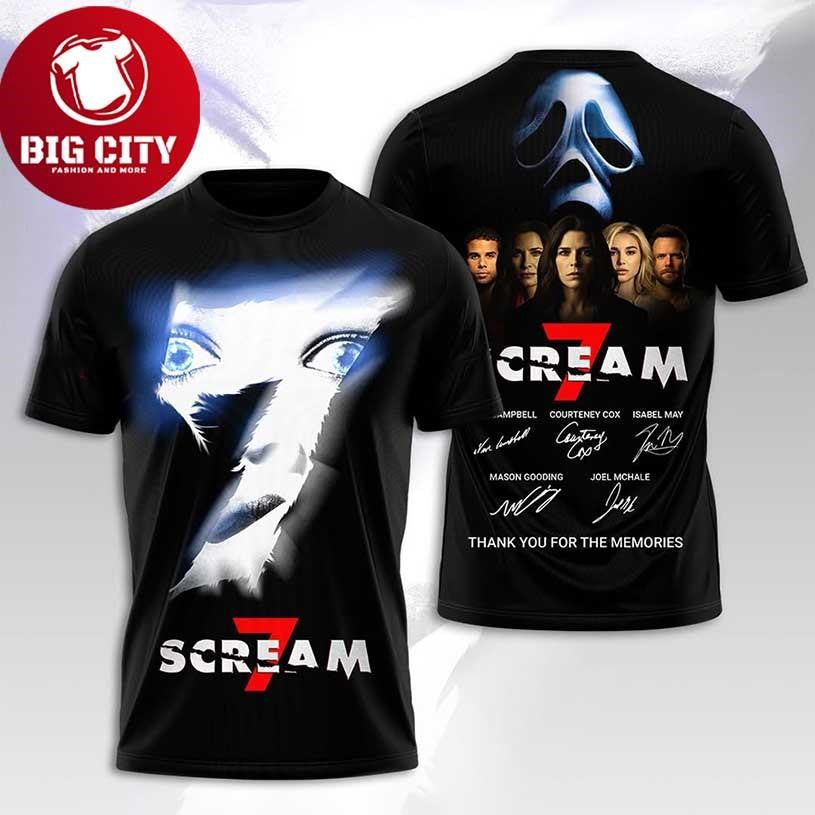 Scream 7 Movie 2026 Official Ghostface Returns Horror Two Sided Shirt