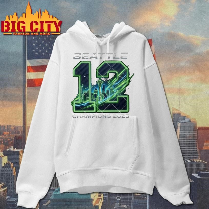 Seattle 12 Skyline Champions 2025 Shirt