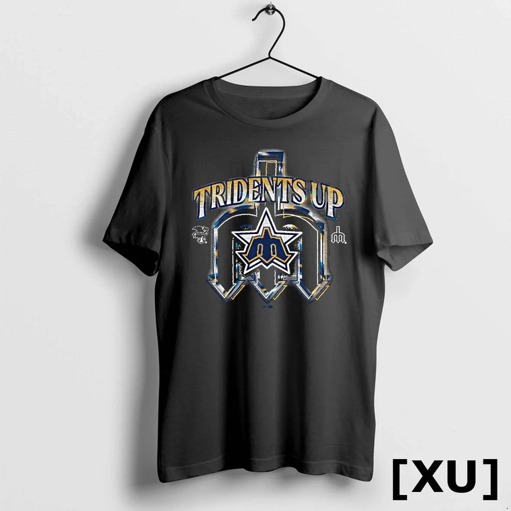 Seattle Mariners Tridents Up Mlb Baseball Regional Franklin Logo Tshirts Sweater