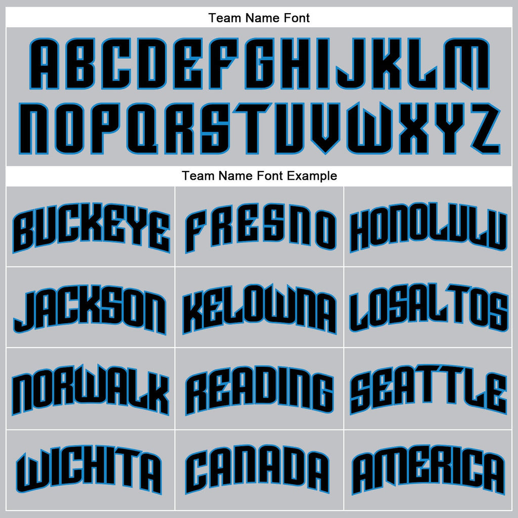 Custom Gray Black Pinstripe Black-Blue Authentic Basketball Jersey