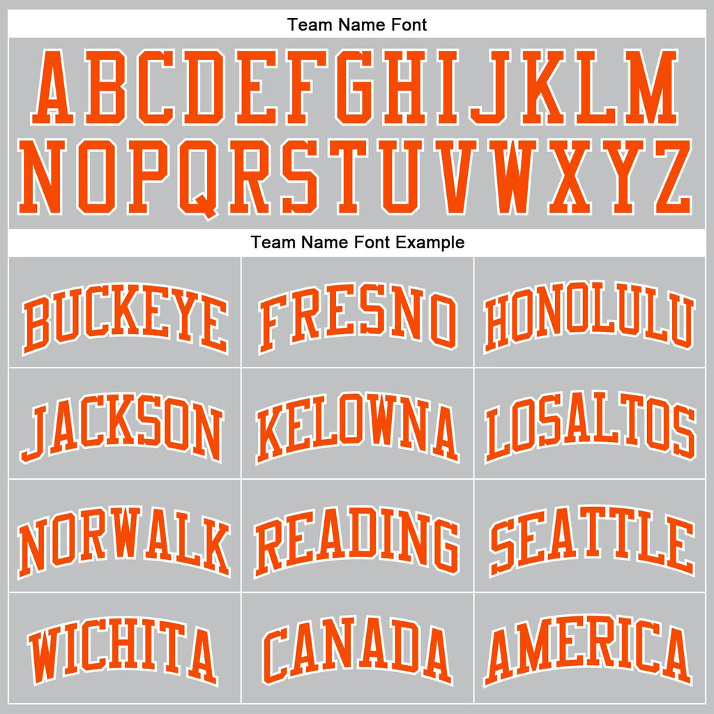 Custom Gray Orange-White Authentic Throwback Basketball Jersey