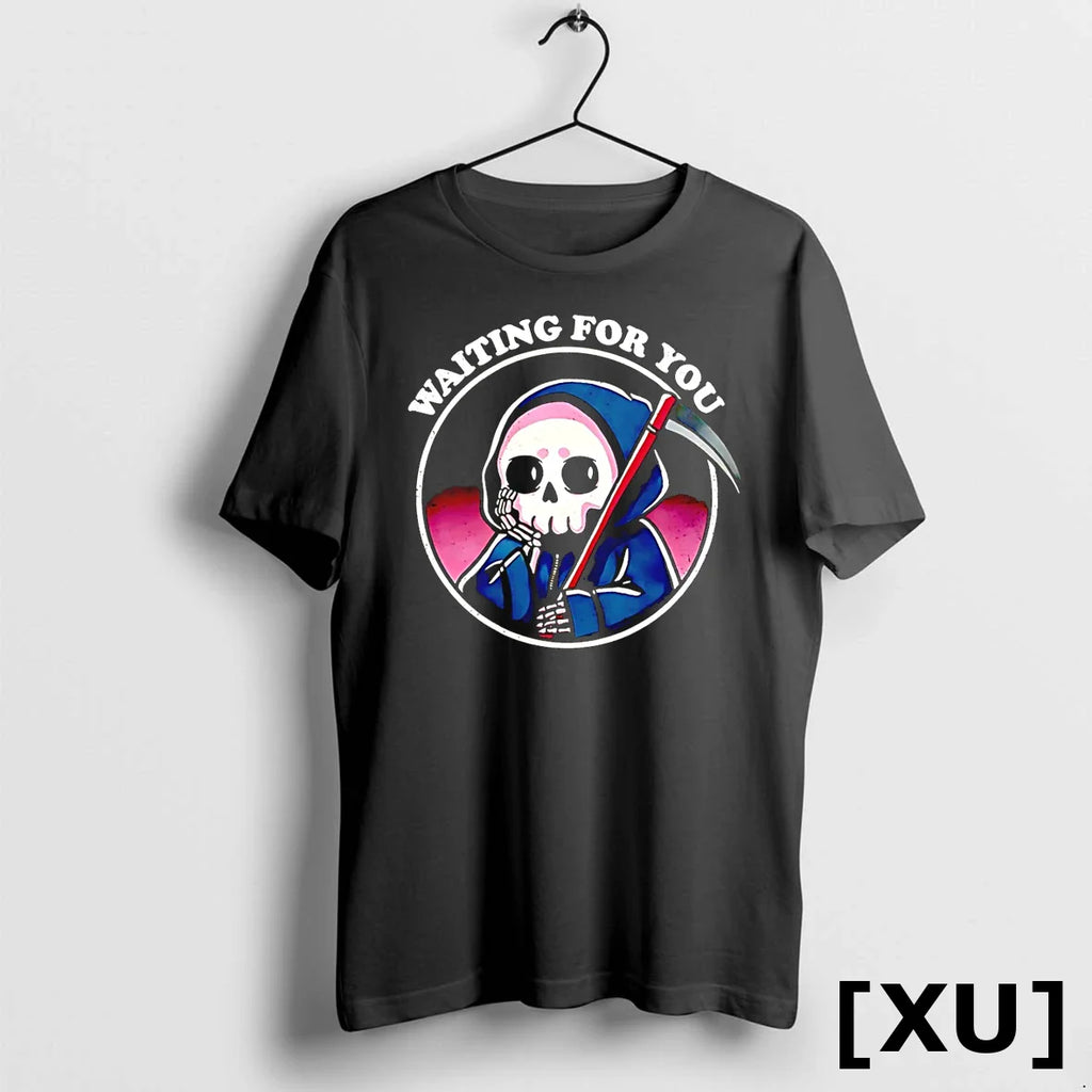Skeleton Death Waiting For You Halloween Tshirts Sweater