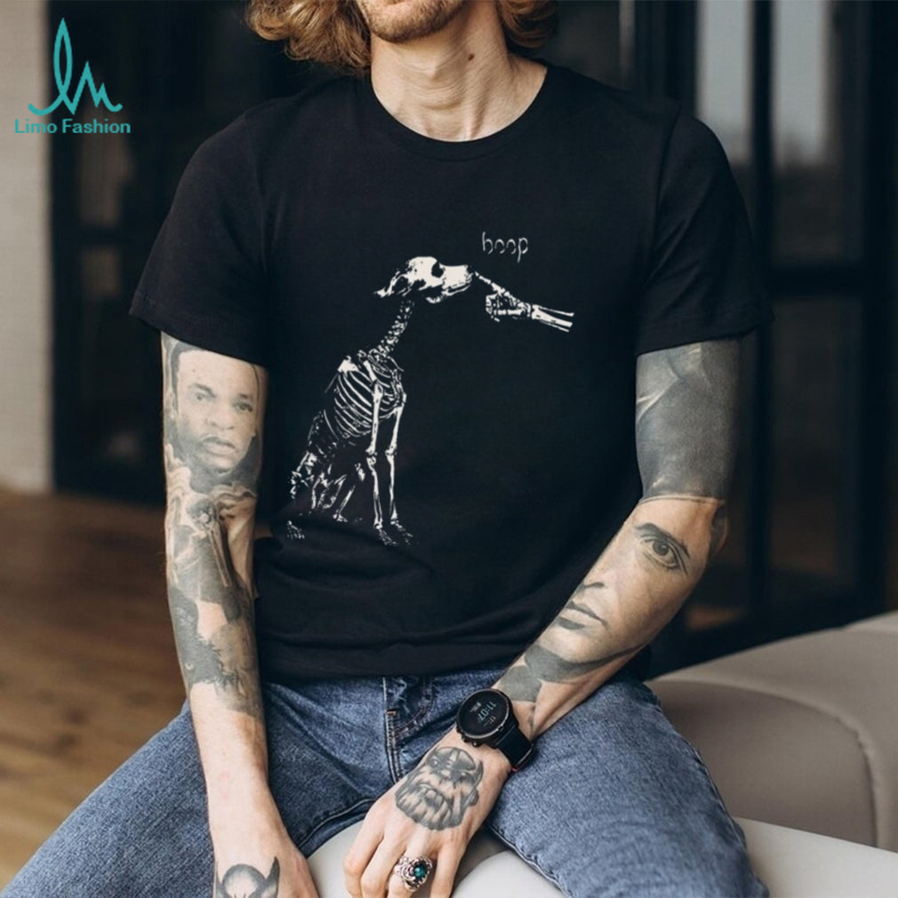 Skeleton Dog Hoop Finger Touch Spooky Shirt