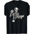 Skeleton Truck Driver Funny Big Trucking Trucker Cotton Made USA T-Shirts