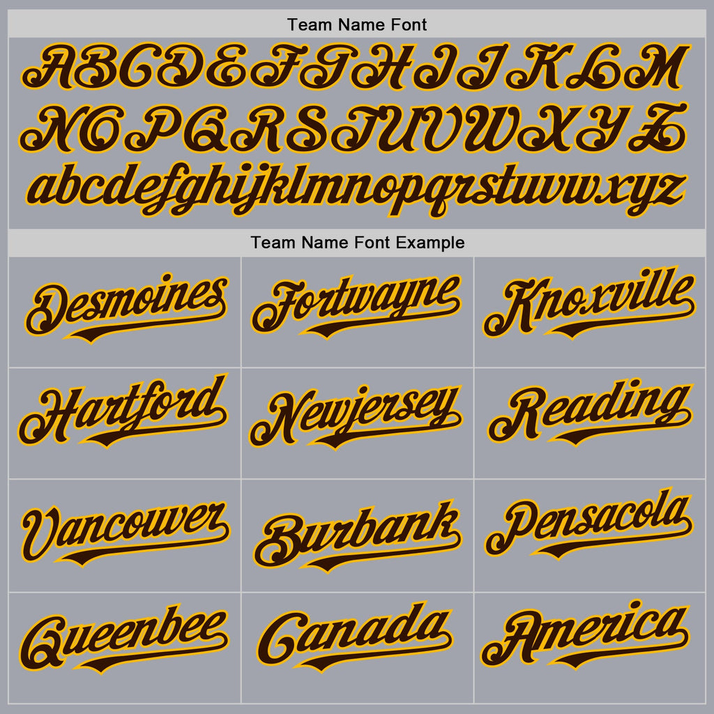 Custom Gray Brown-Gold Authentic Sleeveless Baseball Jersey