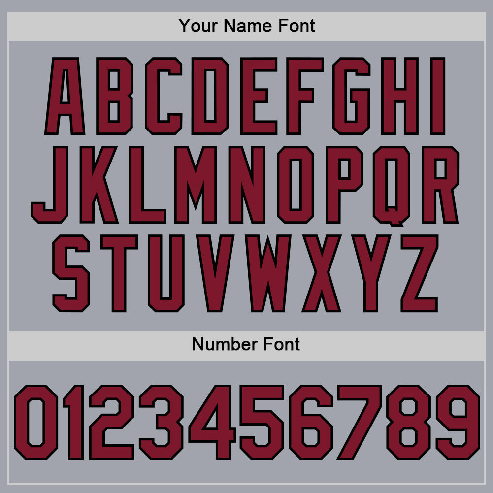 Custom Gray Crimson-Black Authentic Sleeveless Baseball Jersey