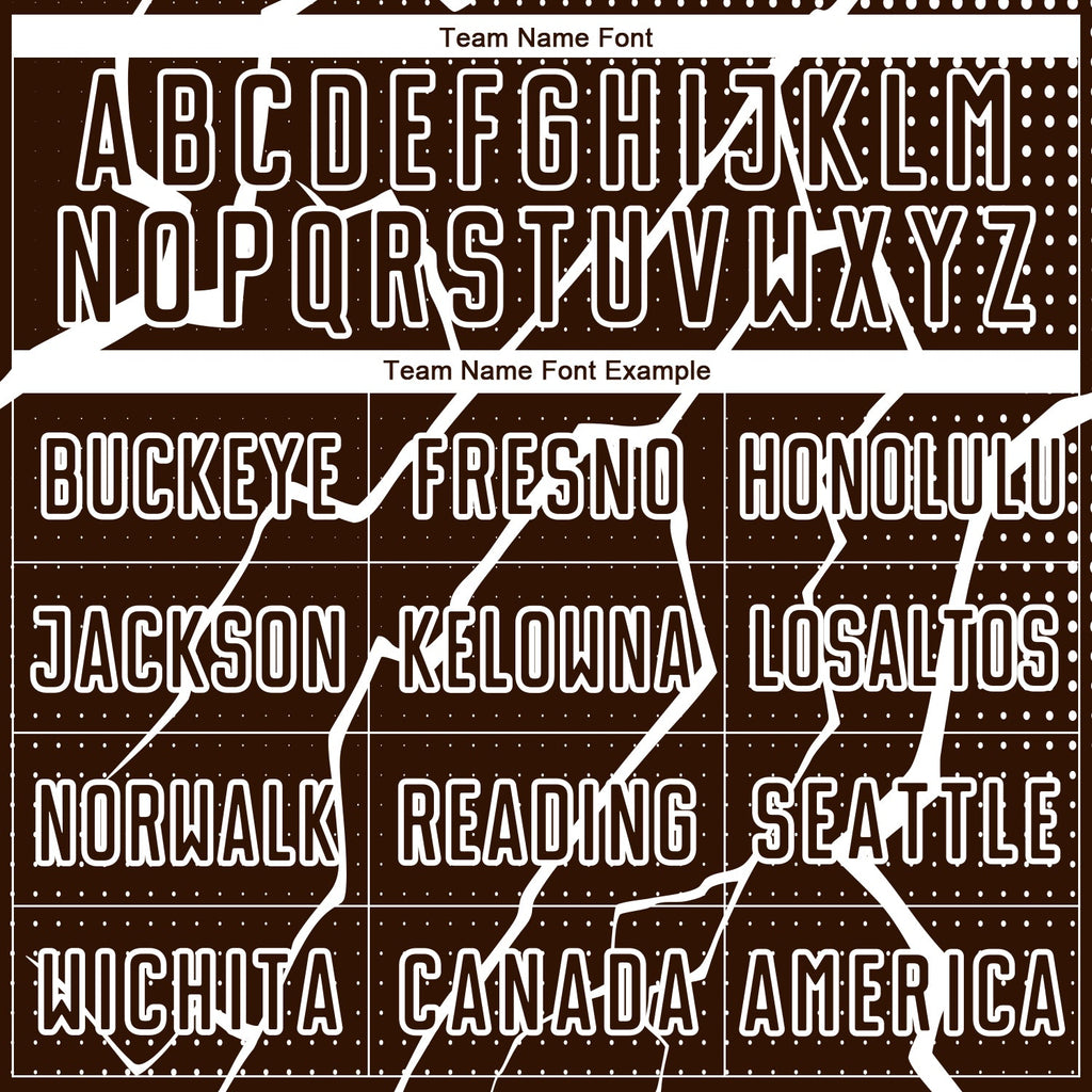 Custom Brown White Lightning Sublimation Soccer Uniform Jersey