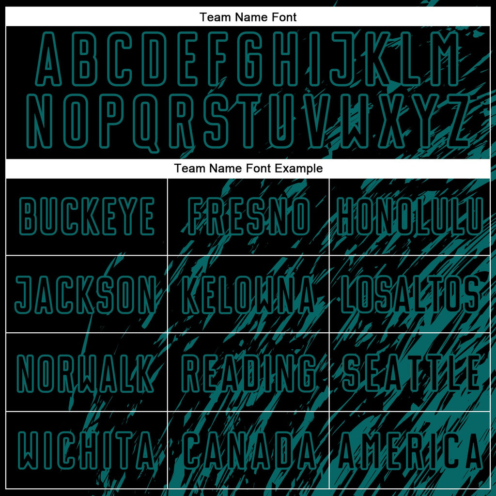 Custom Black Teal Splash Sublimation Soccer Uniform Jersey