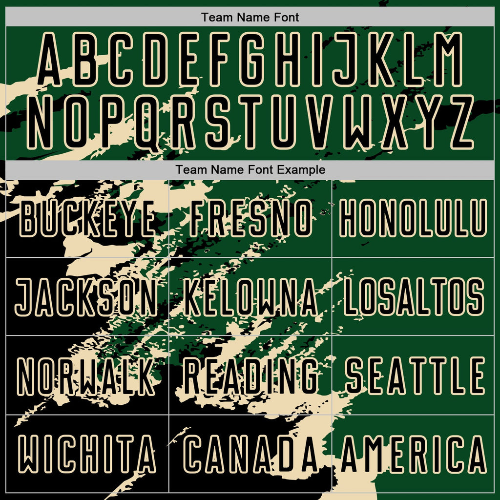 Custom Green Black-Cream Abstract Fragment Art Splash Sports Sublimation Soccer Uniform Jersey