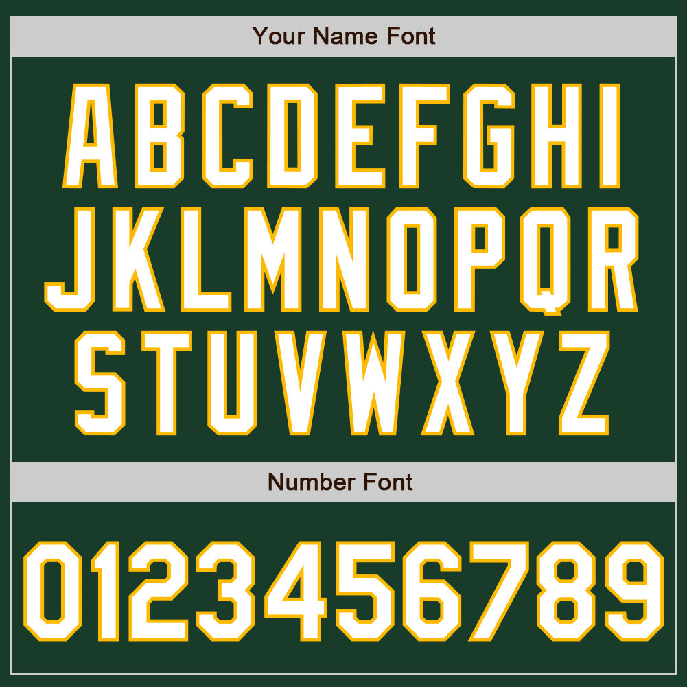 Custom Green White-Gold Two-Button Unisex Softball Jersey