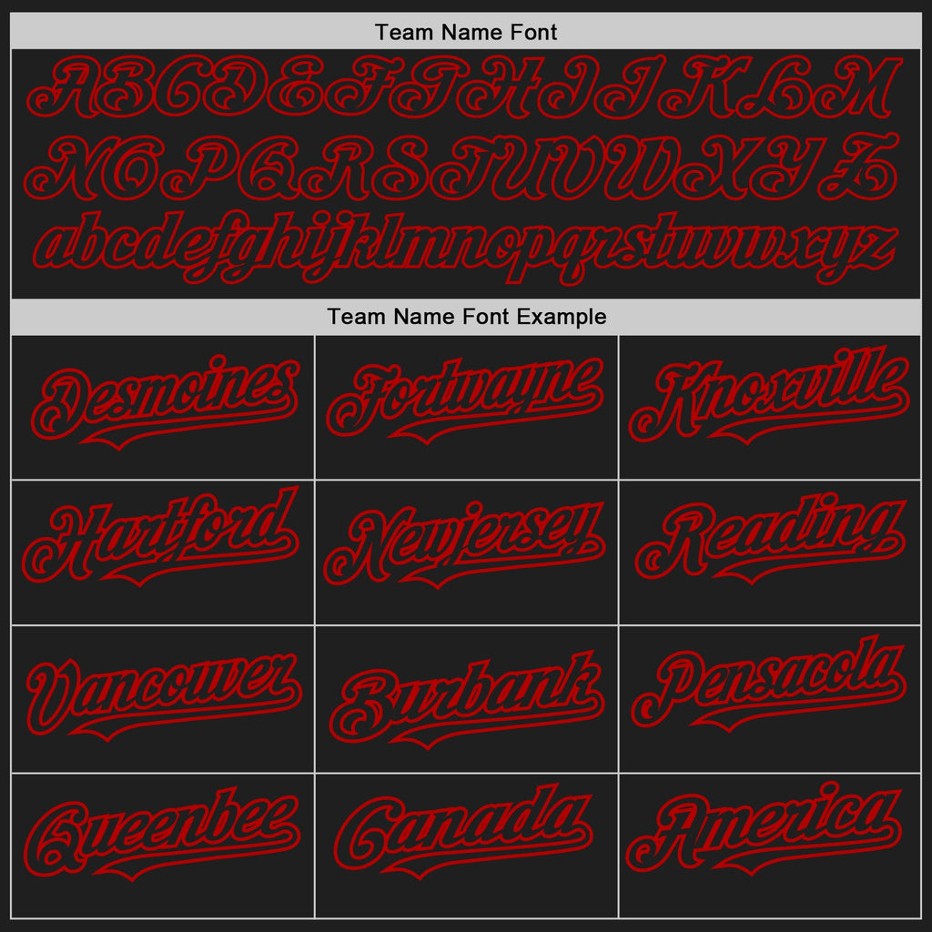 Custom Black Red Pinstripe Red Two-Button Unisex Softball Jersey