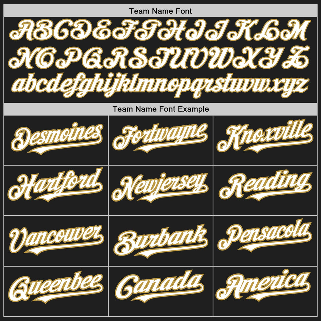 Custom Black Old Gold Pinstripe White Two-Button Unisex Softball Jersey