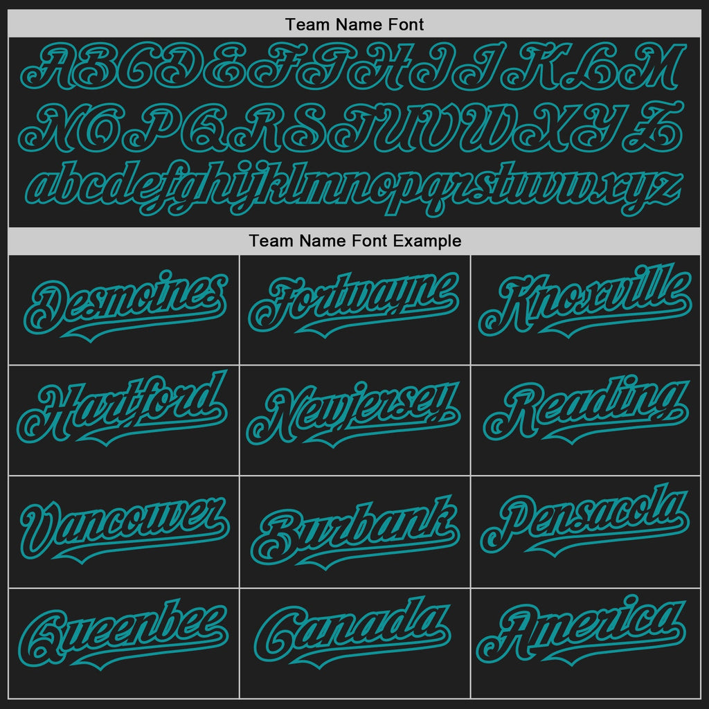 Custom Black Teal Pinstripe Teal Two-Button Unisex Softball Jersey