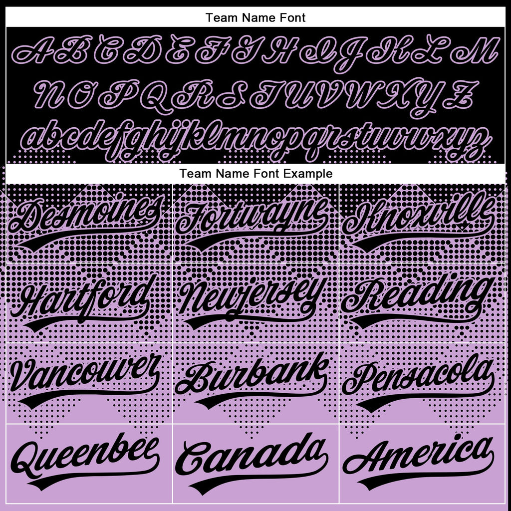 Custom Black Light Purple 3D Gradient Square Shape Two-Button Unisex Softball Jersey