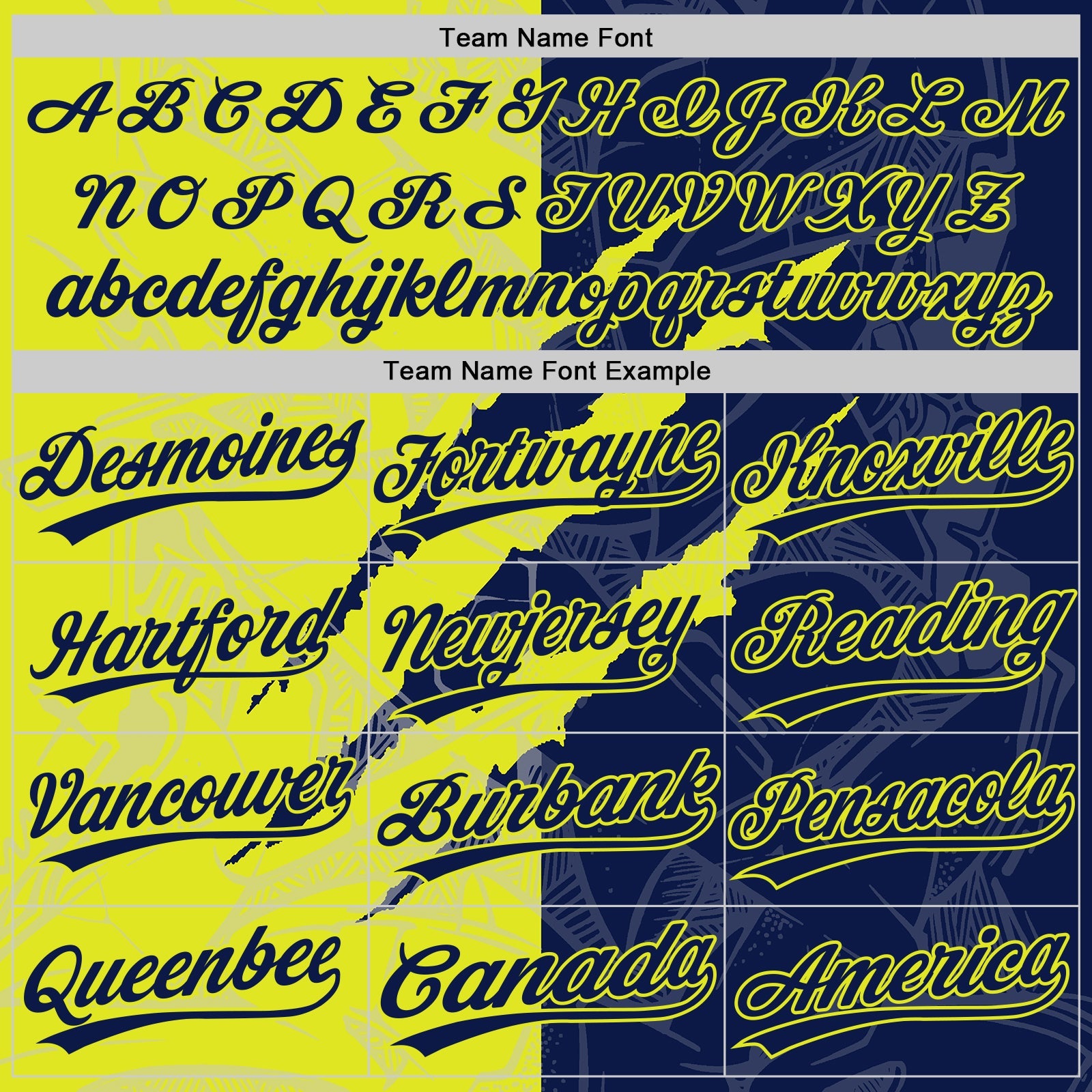 Custom Graffiti Pattern Navy-Neon Yellow 3D Scratch Two-Button Unisex Softball Jersey