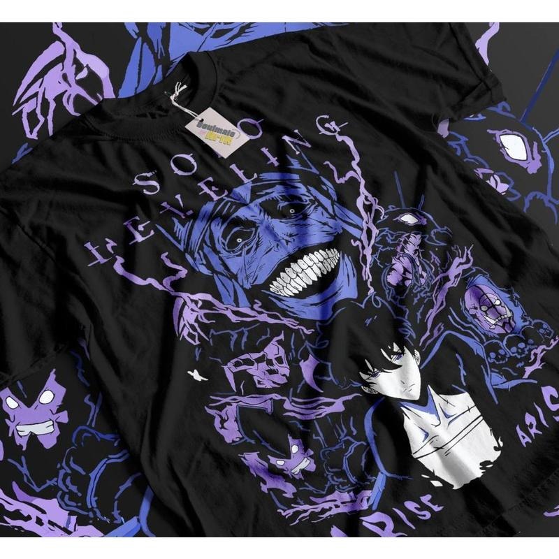 Solo Leveling Anime Manga Sung Jin Woo Shirt Soft T-Shirts
