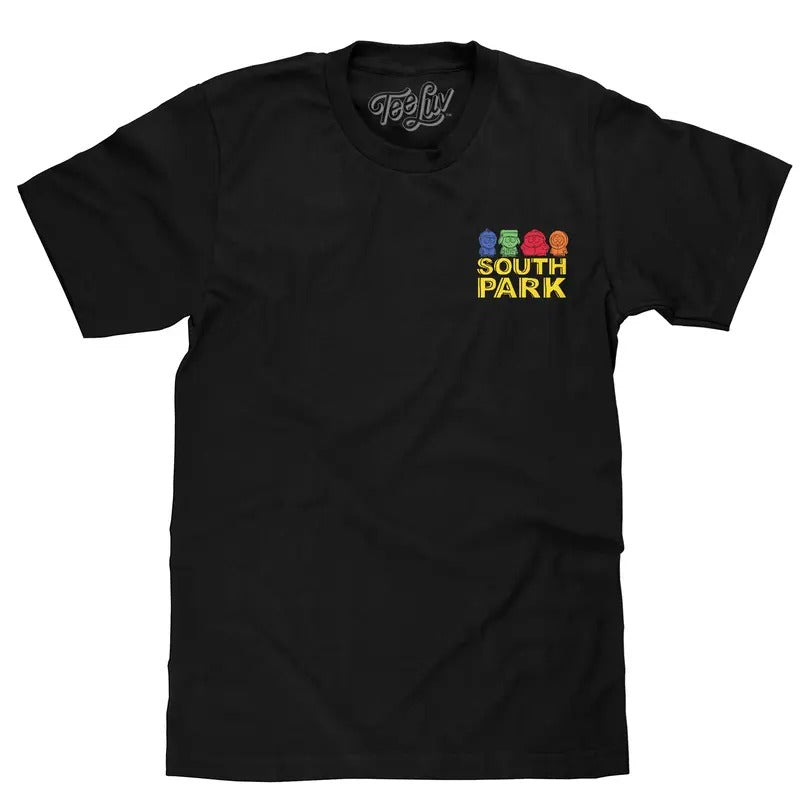 South Park Character Black T-Shirts
