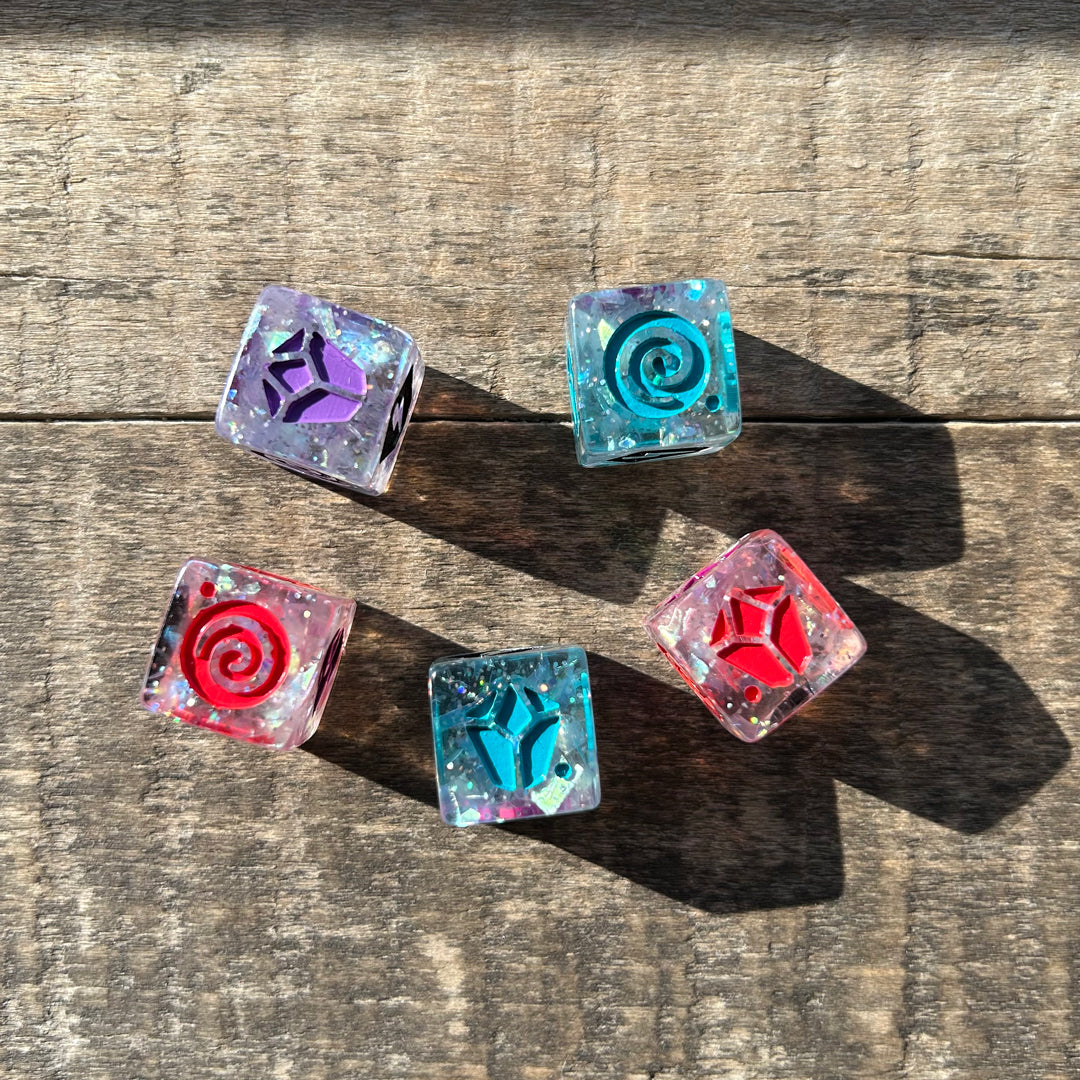 Casting Shadows: Sparkle Core Resource Dice Set