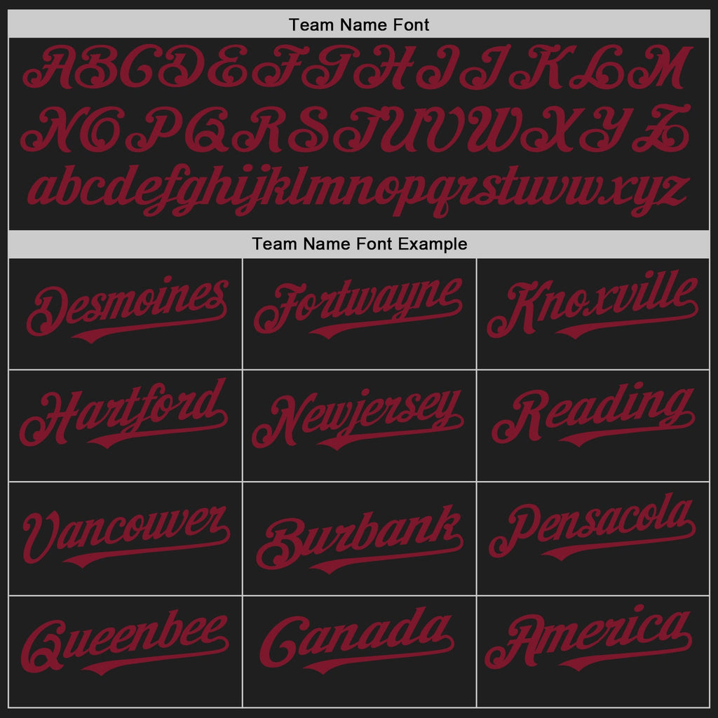 Custom Black Cream-Crimson Pinstripe Authentic Split Fashion Baseball Jersey
