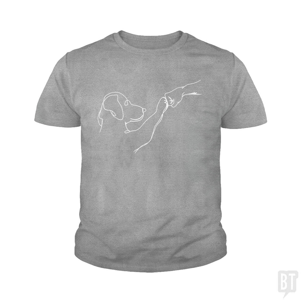 Dog and Human Fist Bump Kids Shirt