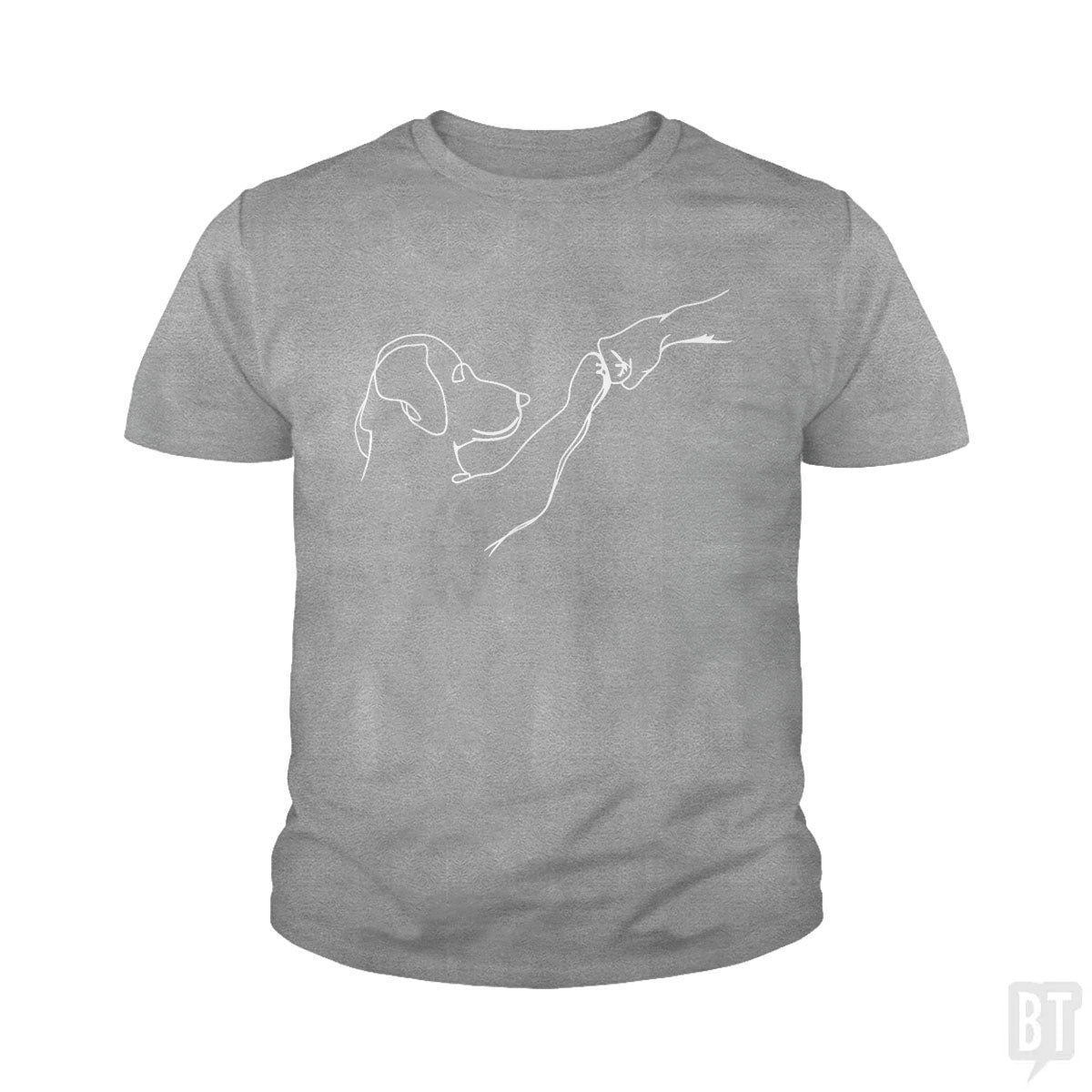 Dog and Human Fist Bump Kids Shirt