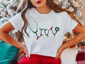 Stethoscope Stethoscope Nurse Shirt Lights Nursing Xmas Nurse Shirt Nurse T-Shirts