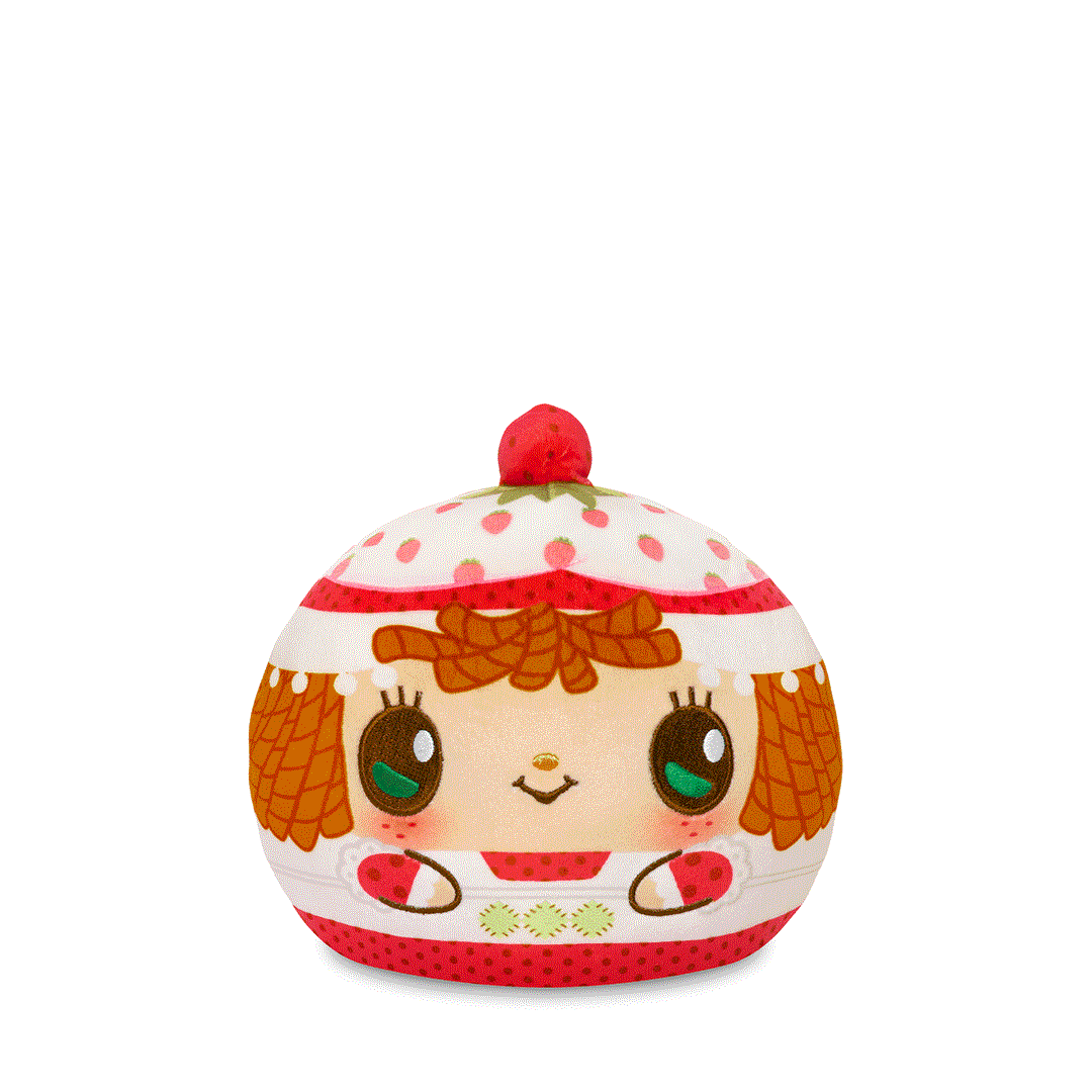 Strawberry Shortcake and Custard 6" Strawberry-Scented Reversible Plushie