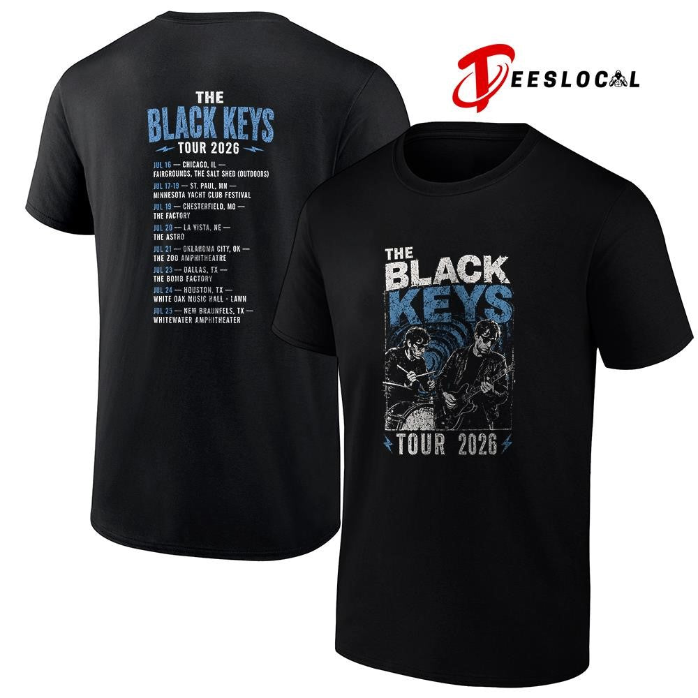 Black Keys Tour Dates Schedule Tee Unisex T-shirt, Sweatshirt, Hoodie (1)