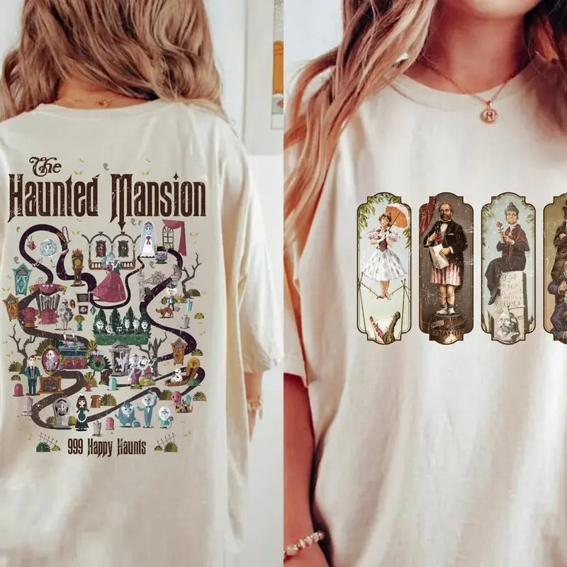 Haunted Mansion Map Shirt Haunted Mansion Shirt Stretching Room Shirt Halloween Shirt T-Shirts