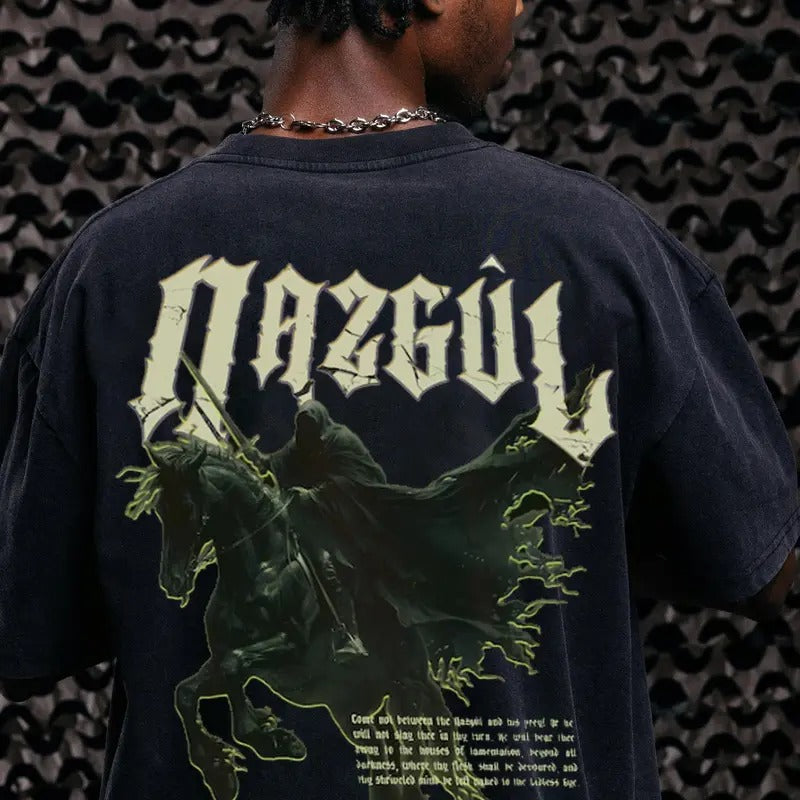 Lord Rings Nazgul Vintage Trending Movie Shirt Menswear Womenswear Streetwear Movie Fans Casual Cotton T-Shirts