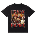 Roman Empire ! Cotton Casual Crew Neck Slim Fitting Plain Floral Striped Black Menswear Top 3000 BC Clothes T-Shirts