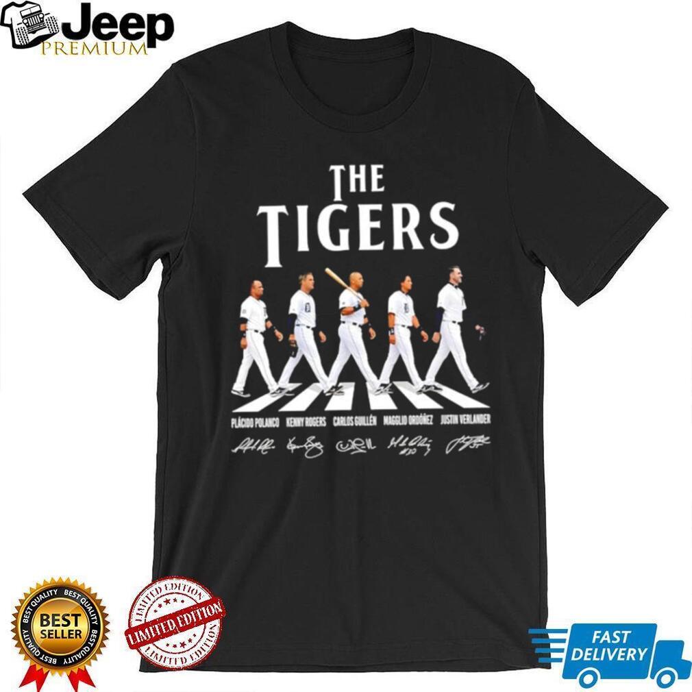 The Tigers Plácido Polanco Kenny Rogers Carlos Guillén Magglio Ordóñez Justin Verlander walk signatures Shirt