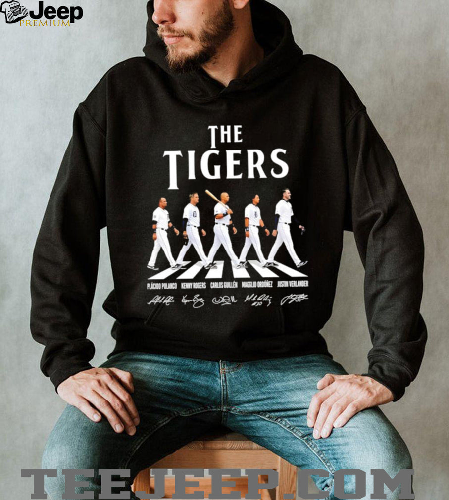 The Tigers Plácido Polanco Kenny Rogers Carlos Guillén Magglio Ordóñez Justin Verlander walk signatures Shirt