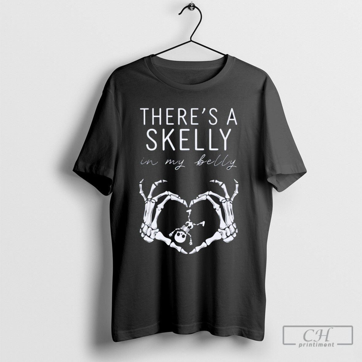 Theres Skelly Belly Tee Unisex T-shirt, Sweatshirt, Hoodie (1)