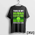 This Is My Human Costume Im Really An Alien Vintage Tshirts Sweater