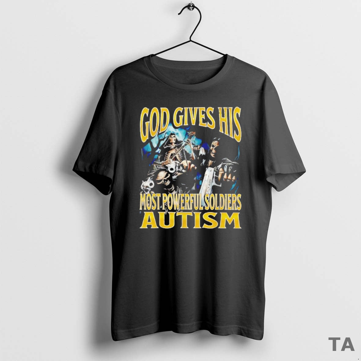 Top Grim Reaper God Gives His Most Powerful Soldiers Autism T Shirt Sweater
