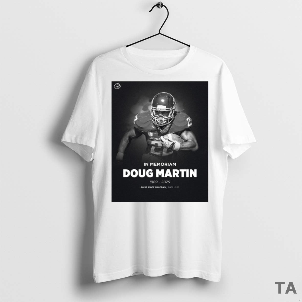 Top In Memoriam Doug Martin 1989 2025 Boise State Football 2007 2011 T Shirt Sweater