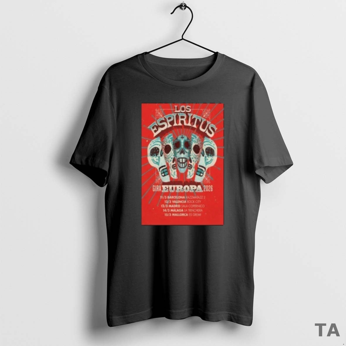 Top Los Espiritus Gira Europa Tour 2026 T Shirt Sweater