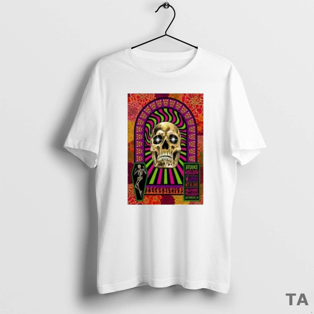 Top Skull Brooks Nielsen In Hollywood Ca On Oct 31 2025 Show T Shirt Sweater