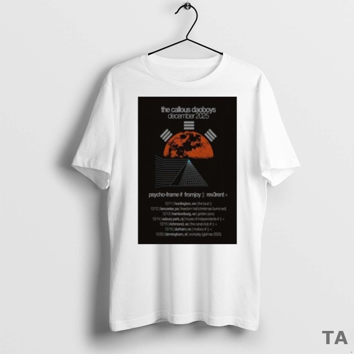 Top The Callous Daoboys December 2025 Tour T Shirt Sweater