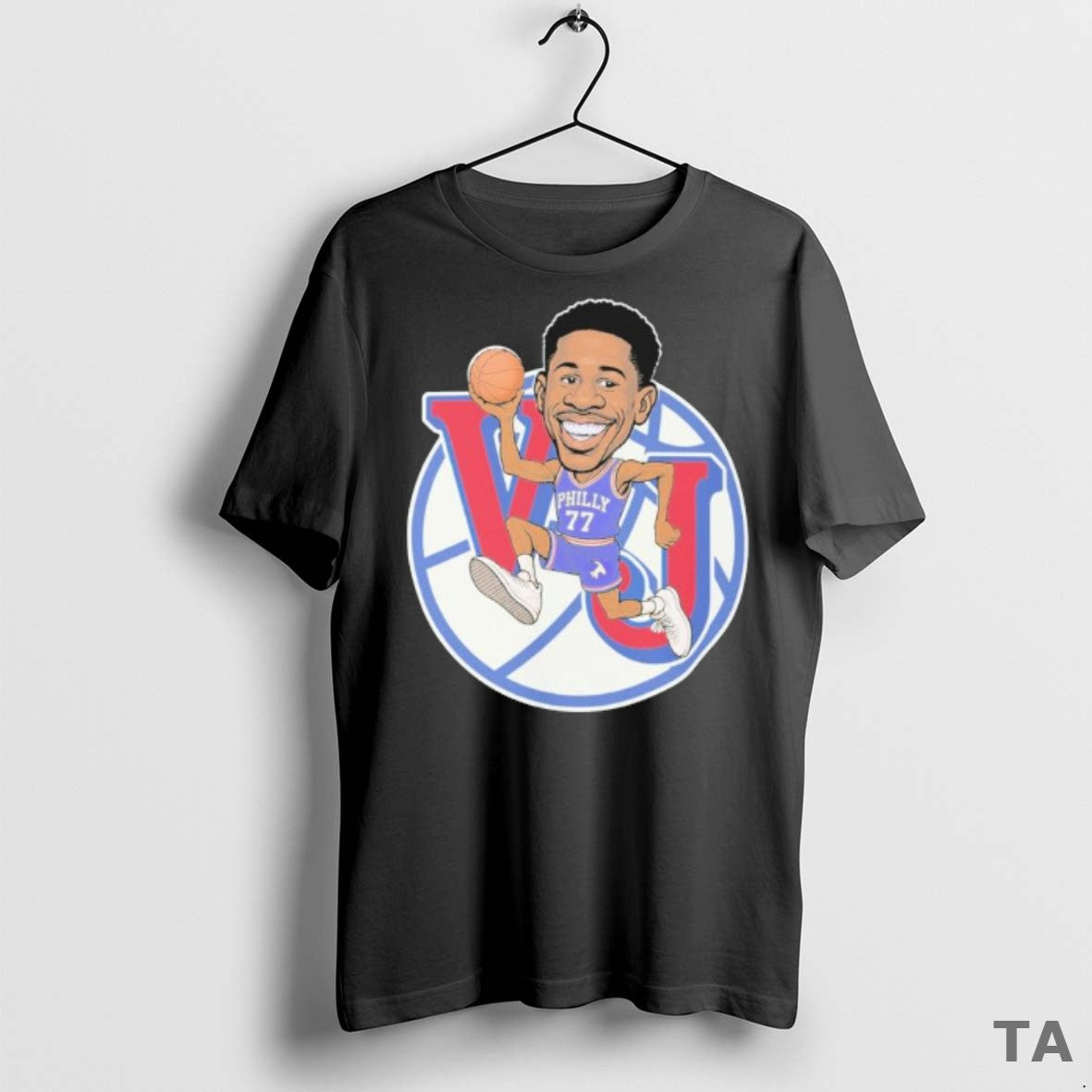 Top Vj Edgecombe Philadelphia 76ers Vj Caricature T Shirt Sweater