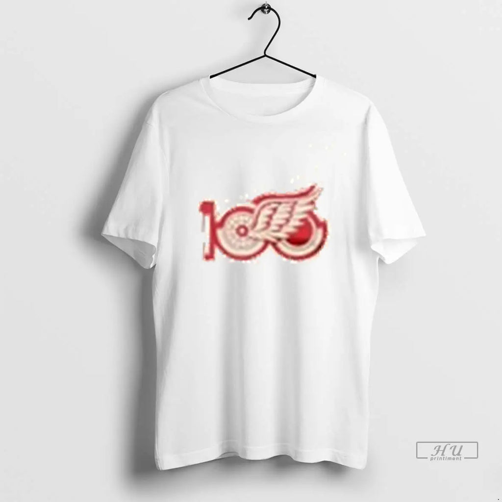 Trending 2025 Detroit Red Wings Centennial Logo 2 Sided T Shirt