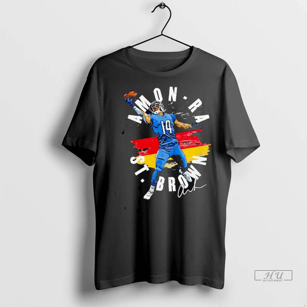 Trending Amon Ra St Brown Detroit Germany Flag T Shirts