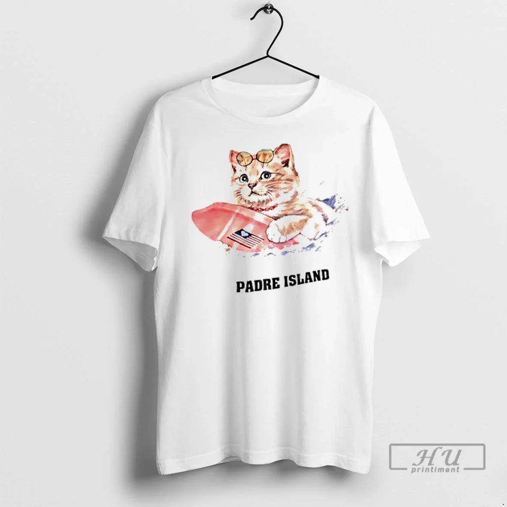 Trending Cat Surfing Padre Island T Shirts