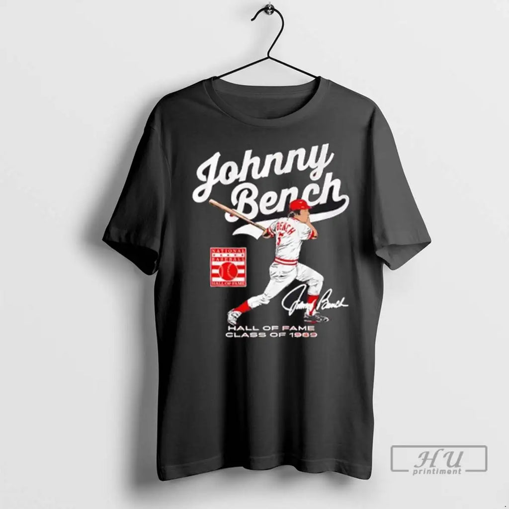 Trending Cincinnati Reds Johnny Bench National Baseball Hall Of Fame Class Of 1989 T Shirts