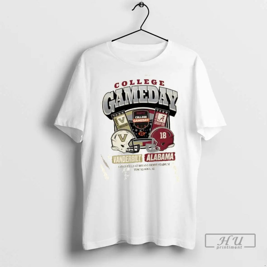 Trending College Gameday Vanderbilt Vs Alabama Saban Field At Bryant Denny Stadium T Shirts