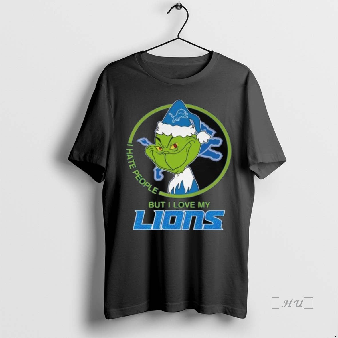 Trending Detroit Lions Grinch Hates People But Loves Football Xmas 2025 Long Sleve