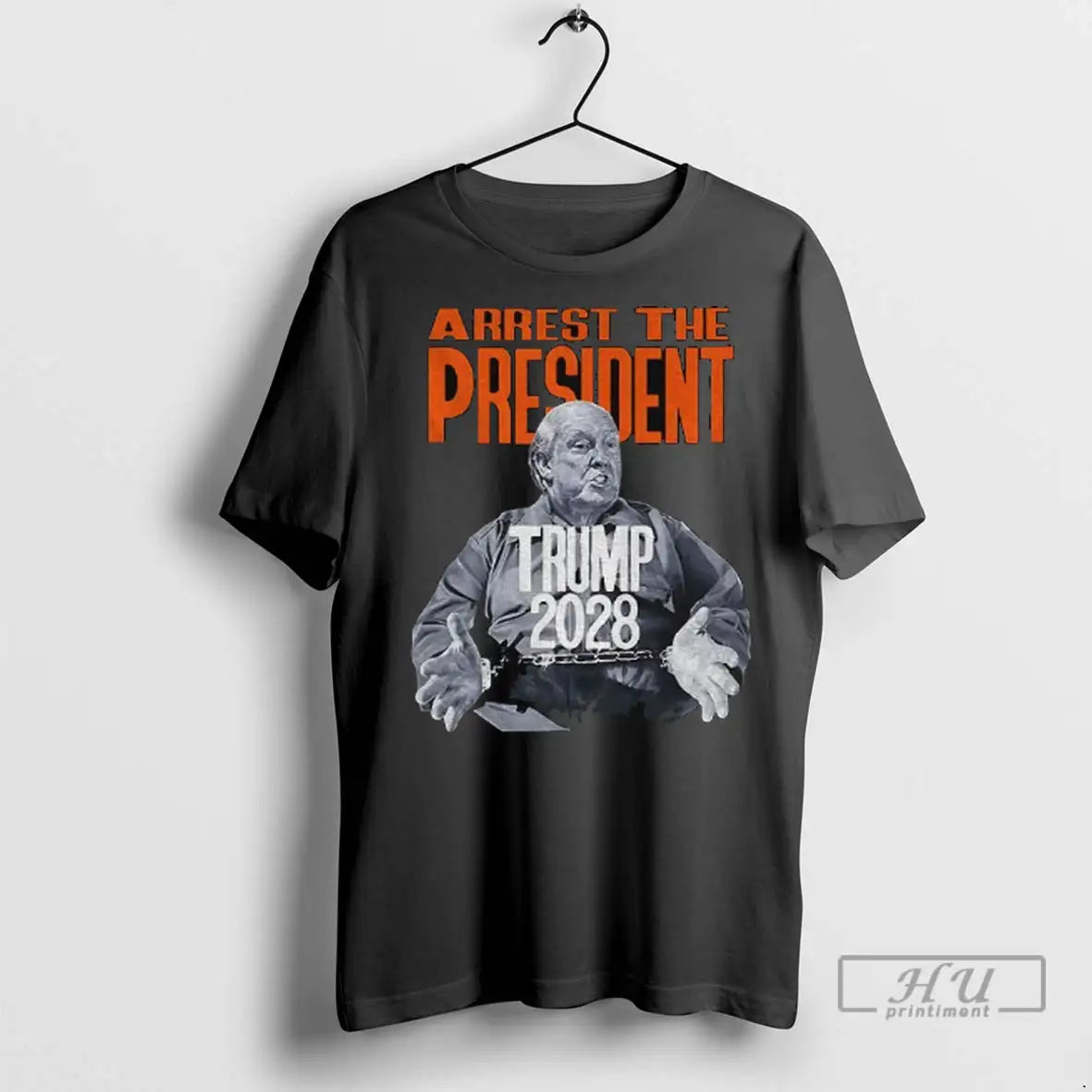 Trending Donald Trump Bald Lock Him Up Illustration Arrest The President 2028 Political T Shirts